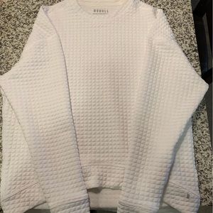 NOBULL Women’s Quilted Pullover Sweatshirt - White - Small